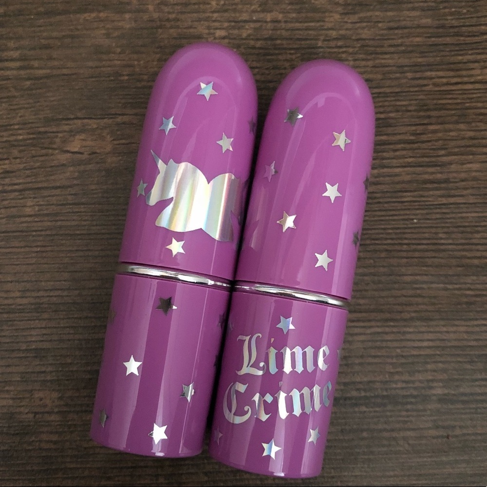 Pair of Lime Crime lipsticks